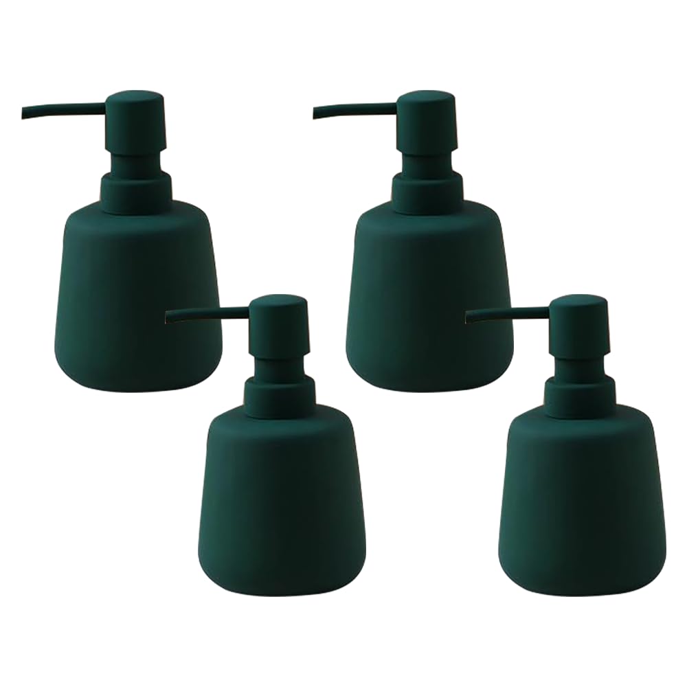 The Better Home Ceramic Soap Dispenser 260ML (4Pcs) Soap Dispenser for Bathroom | Soap Dispenser Set | Soap Dispenser for Kitchen | Hand Soap Dispenser | Soap Dispenser for Wash Basin