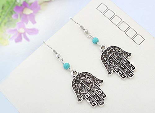 Yellow Chimes Hamsa Hand Earrings - Gift for Her