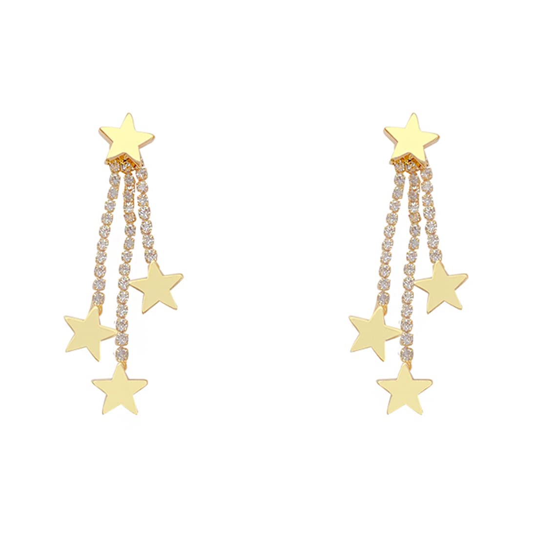 Yellow Chimes Gold Toned Star Shape Stud Earrings - Special Occasion
