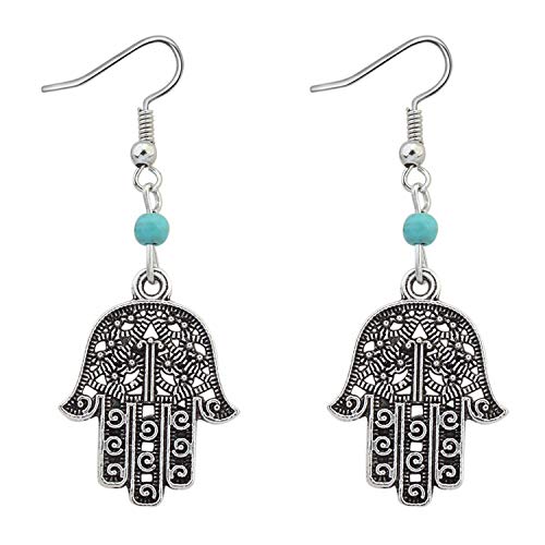 Yellow Chimes Hamsa Hand Earrings - Stylish Casual Accessory