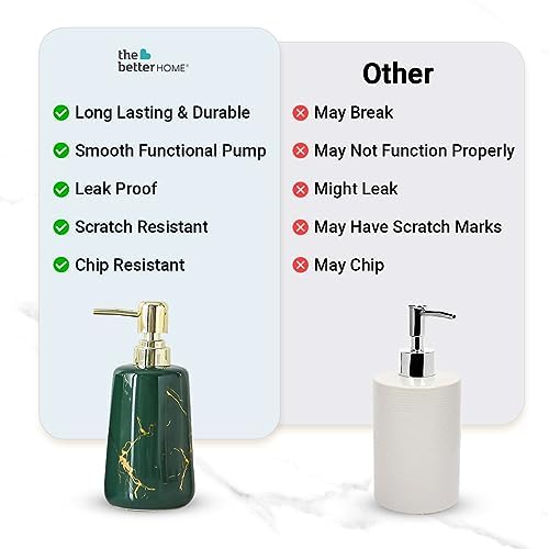 Combo: Ceramic Soap Dispenser - Stylish & Versatile | Set of 4 | 260ML | for Bathroom, Kitchen, Wash Basin