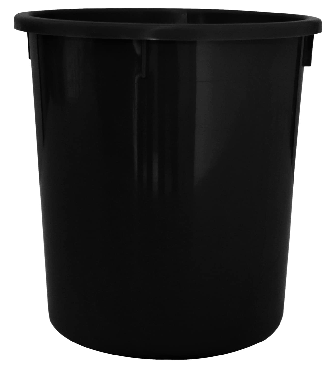 Kuber Industries Plastic Dustbin|Solid Color & Durable Plastic|Round Shape, Capicity 5 Ltr (Black)-47KM01030, Open Top