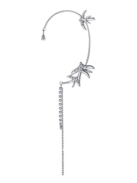 Yellow Chimes Silver Ear Cuff - Lightweight and chic