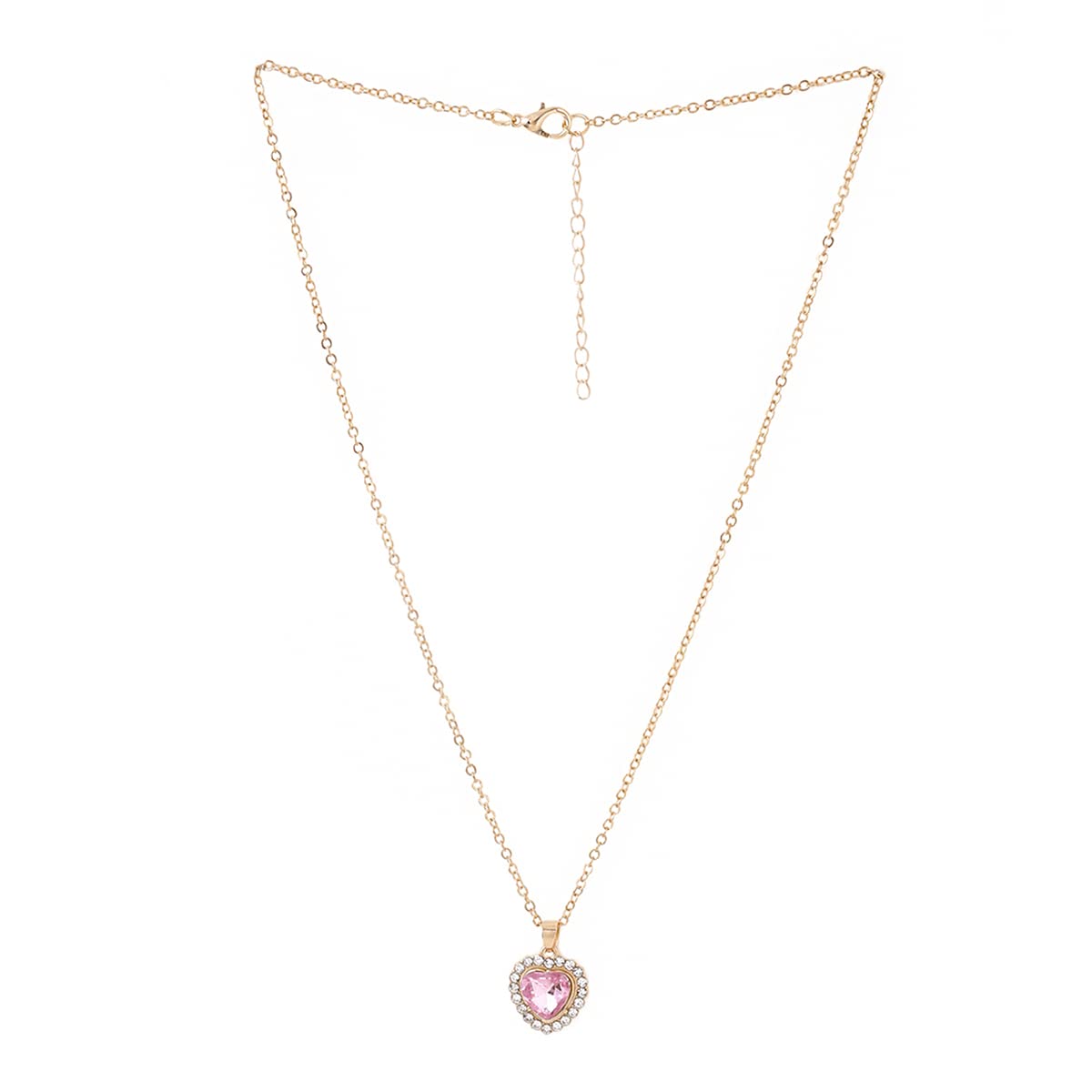 Yellow Chimes heart charm necklace - Elegant office wear