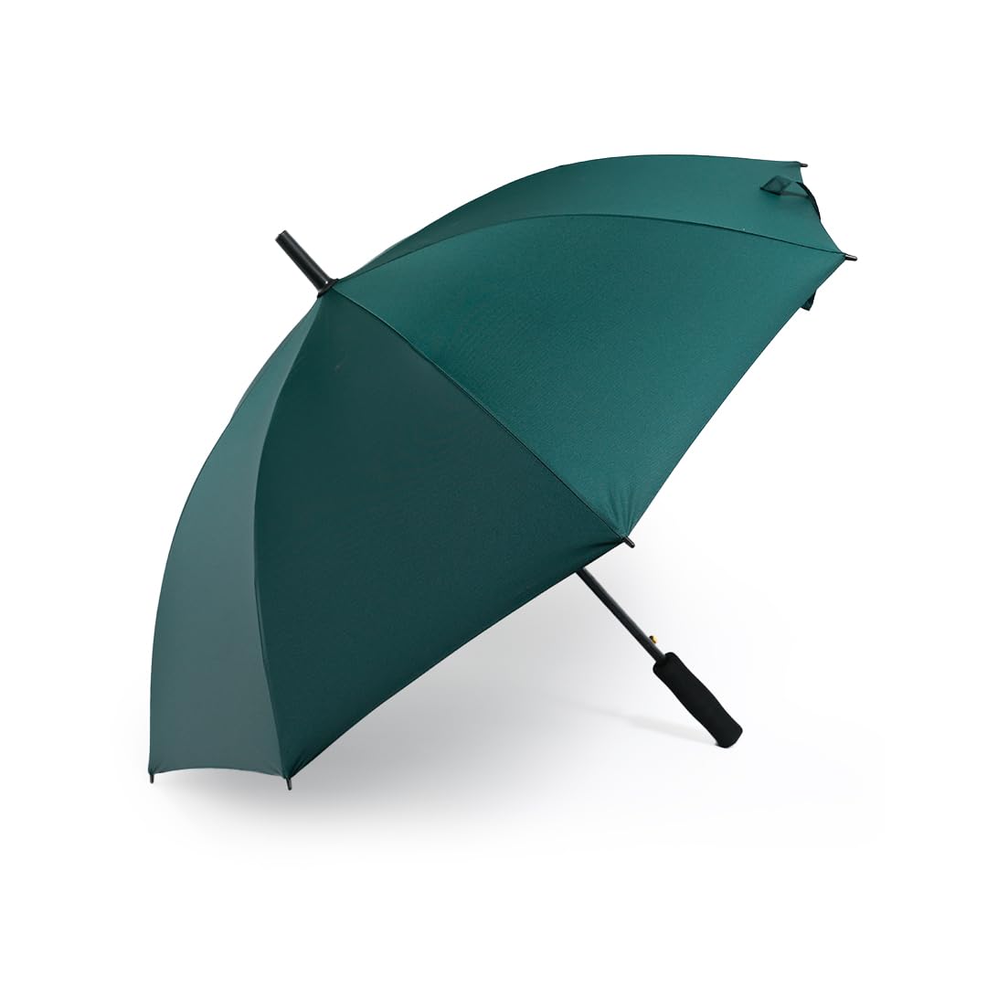 Portable Double Layer Auto Open Umbrella - Windproof, UV Protection | Cover Included | 96 cm | Dark Green