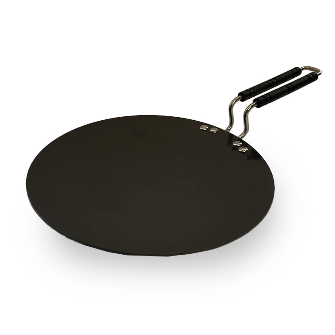 Hard Anodized Roti Tawa - Scratch Resistant, Gas & Induction Compatible | 1pc Included | 25cm | Black