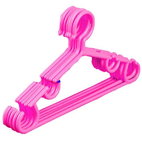 Pack of 5: Baby Hanger Set - Durable, Lightweight | Triangle Shape | Powder Coated Finish | Pink
