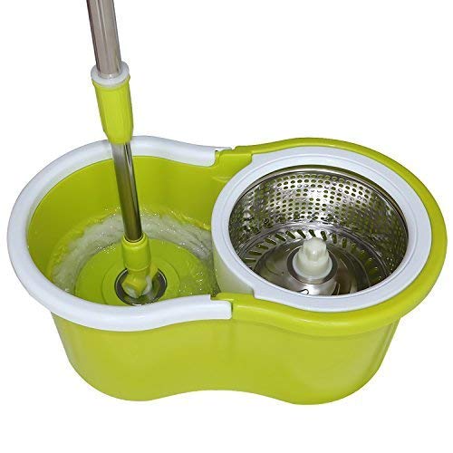 Kuber Industries 360 Degree Spin Mop with Basket and Steel Spinner (CTKTC1812)