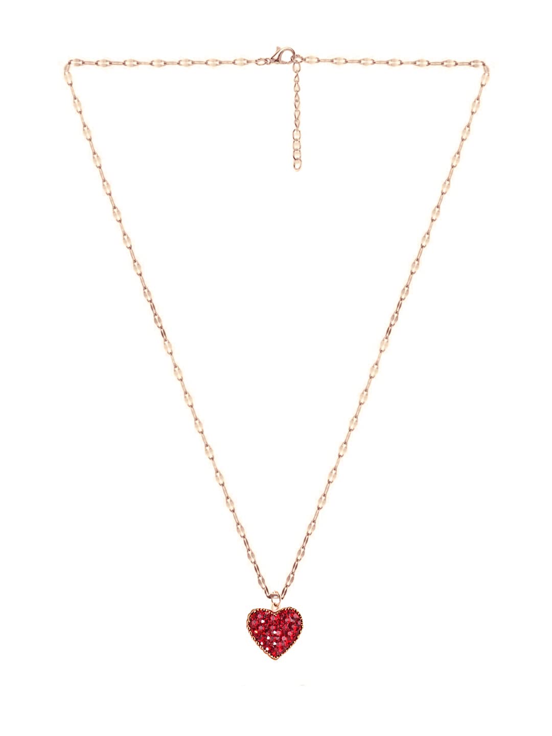 Yellow Chimes Heart Pendant Necklace - Stylish date night