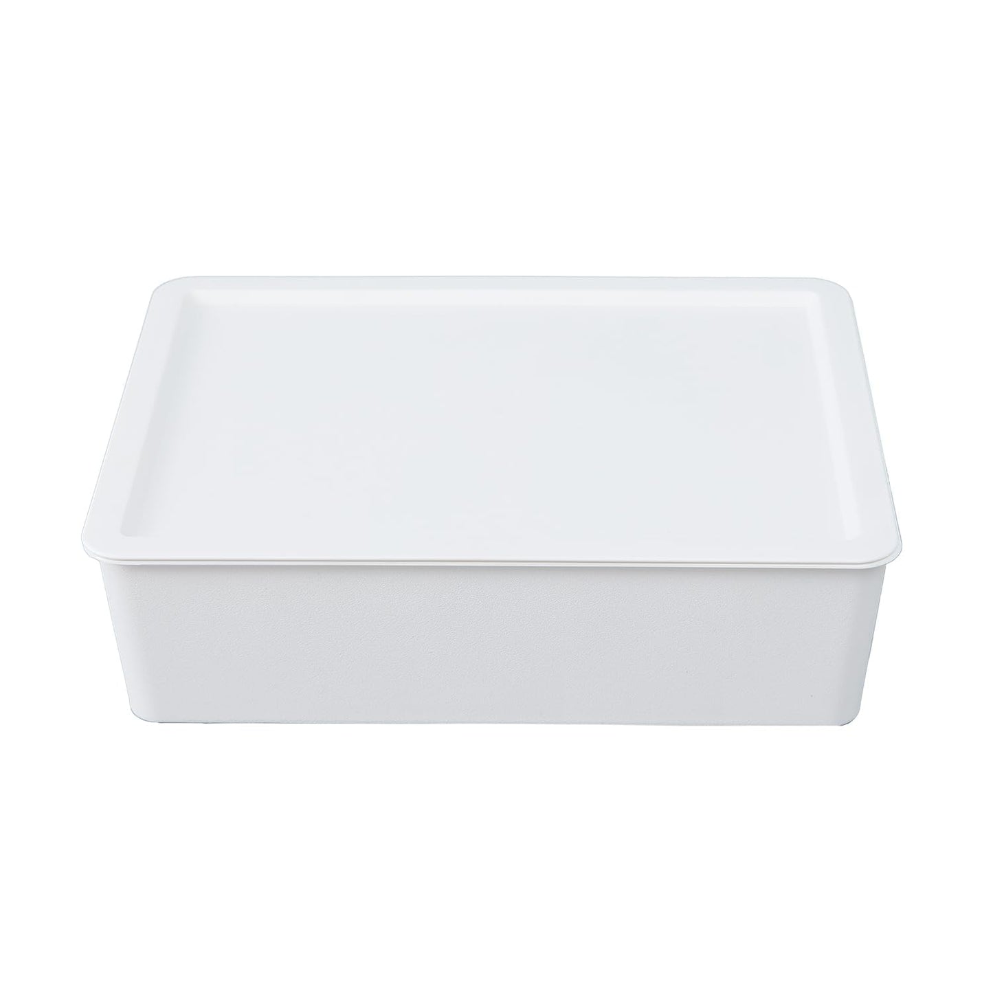 Combo: Multipurpose Sturdy Cloth Storage Box with Lid | Spacious & Durable | Size: Large | Color: White