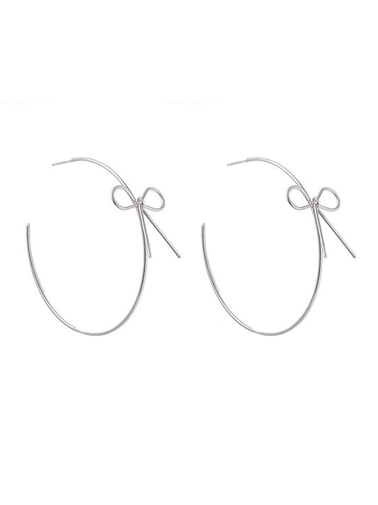 Yellow Chimes Silver Hoop Earrings - Contemporary design for women