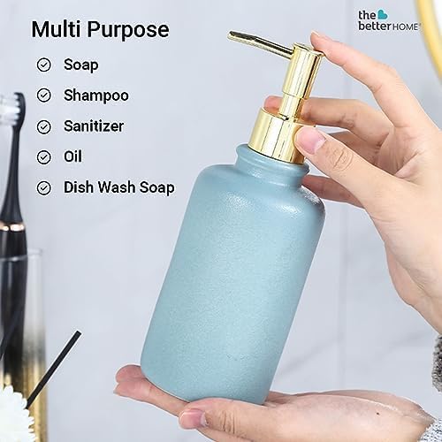 The Better Home Ceramic Soap Dispenser 400ML (6Pcs) Soap Dispenser for Bathroom | Soap Dispenser Set | Soap Dispenser for Kitchen | Hand Soap Dispenser | Soap Dispenser for Wash Basin