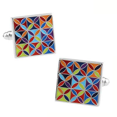 Yellow Chimes Floral Cufflinks - Ideal for weddings and formal events