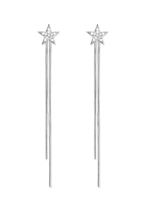 Yellow Chimes Long Chain Earrings - Gift for Her Birthday