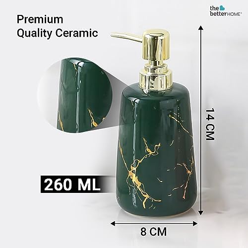 Combo: Ceramic Soap Dispenser - Stylish & Versatile | Set of 4 | 260ML | for Bathroom, Kitchen, Wash Basin