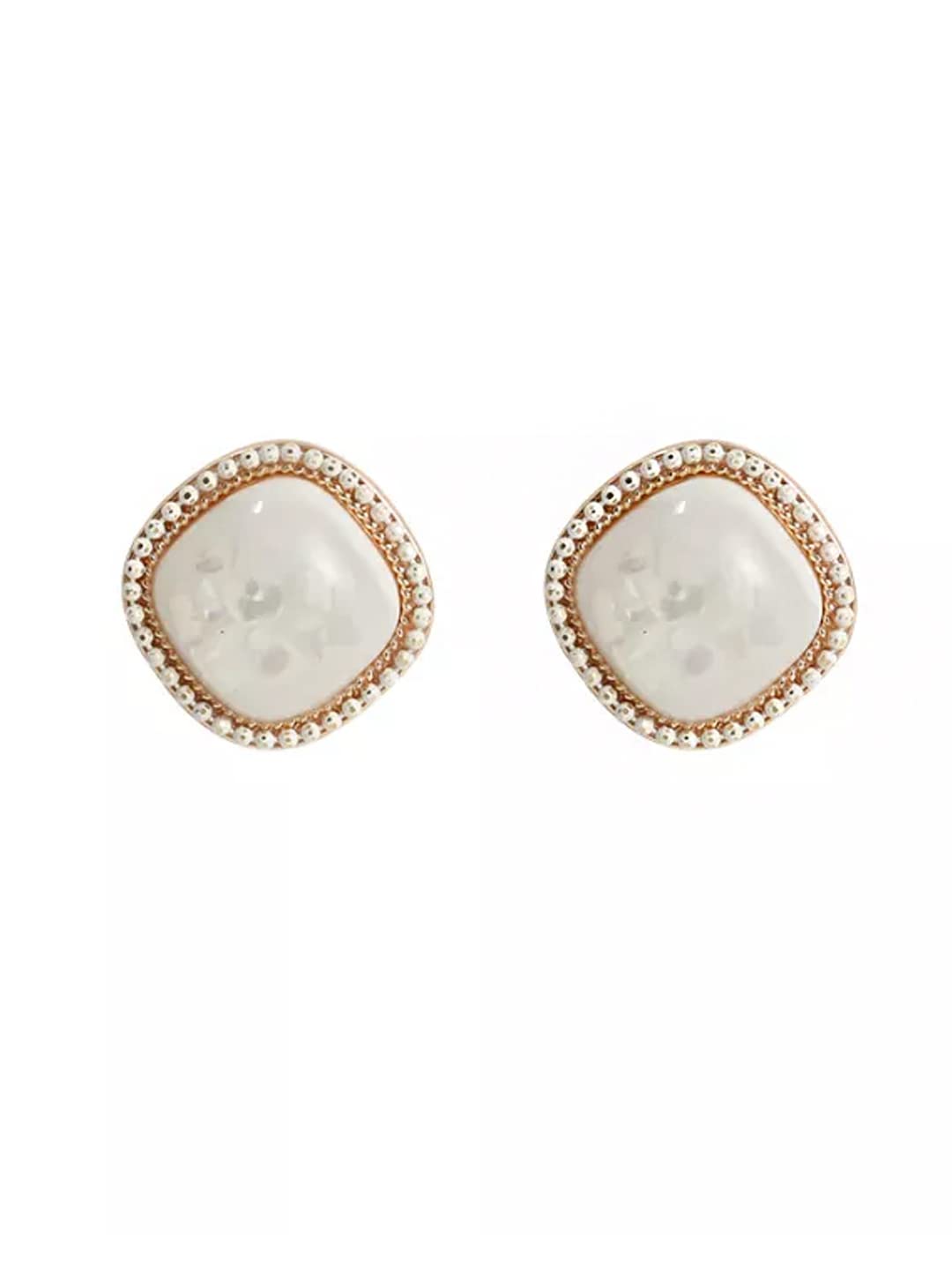 Yellow Chimes Geometrical Pearl Earrings - fashionable statement piece