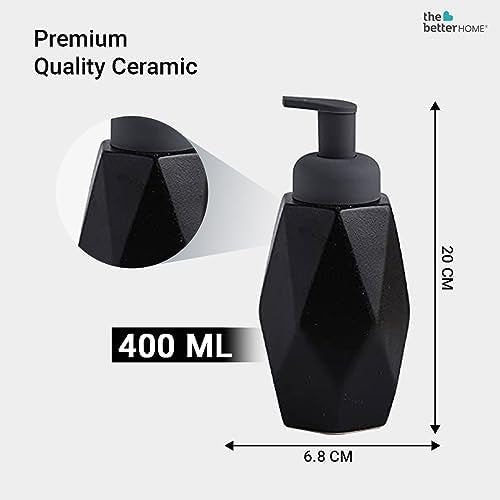 The Better Home Ceramic Foam Soap Dispenser 400ML (6Pcs) Foam Soap Dispenser for Bathroom | Soap Dispenser Set | Soap Dispenser for Kitchen | Hand Soap Dispenser | Foam Soap Dispenser for Wash Basin