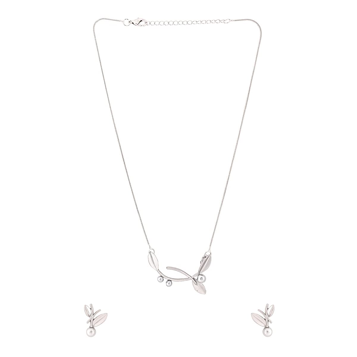 Yellow Chimes Contemporary Leaf Necklace - Birthday Gift for Her