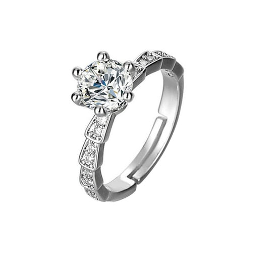 Yellow Chimes Rhodium Plated Ring - Stylish Addition to Any Outfit