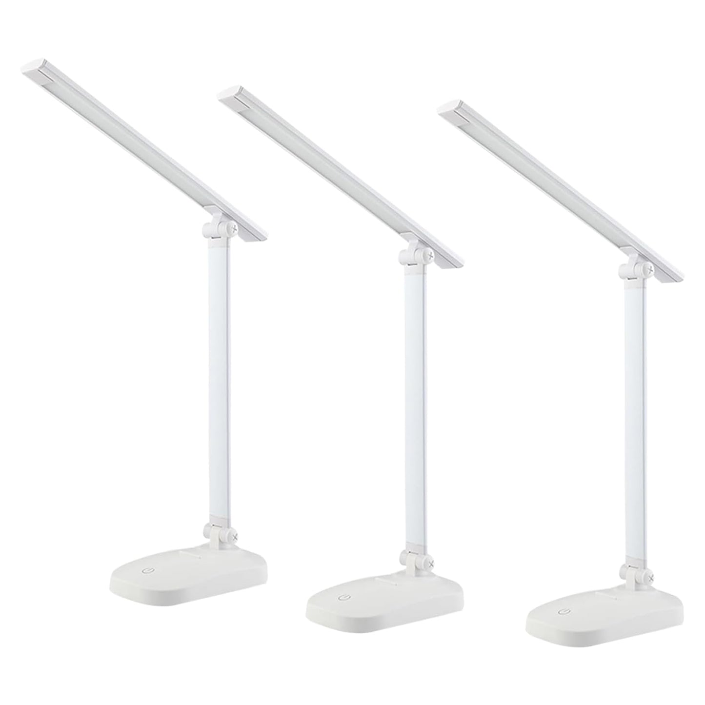 Pack of 3: Folding Mobile Phone Stand Lamp - White Light, USB Plug-in | LED Table Lamp | Color: White