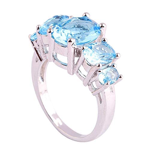 Yellow Chimes beautiful blue gemstone ring - festive occasions