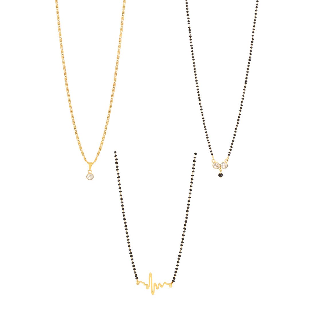 Yellow Chimes Mangalsutra - Contemporary Necklace Set