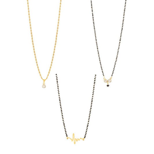 Yellow Chimes Mangalsutra - Contemporary Necklace Set