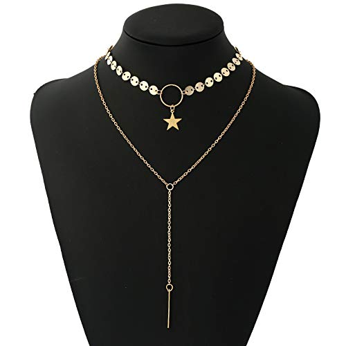 Yellow Chimes gold-plated necklace - elegant party accessory