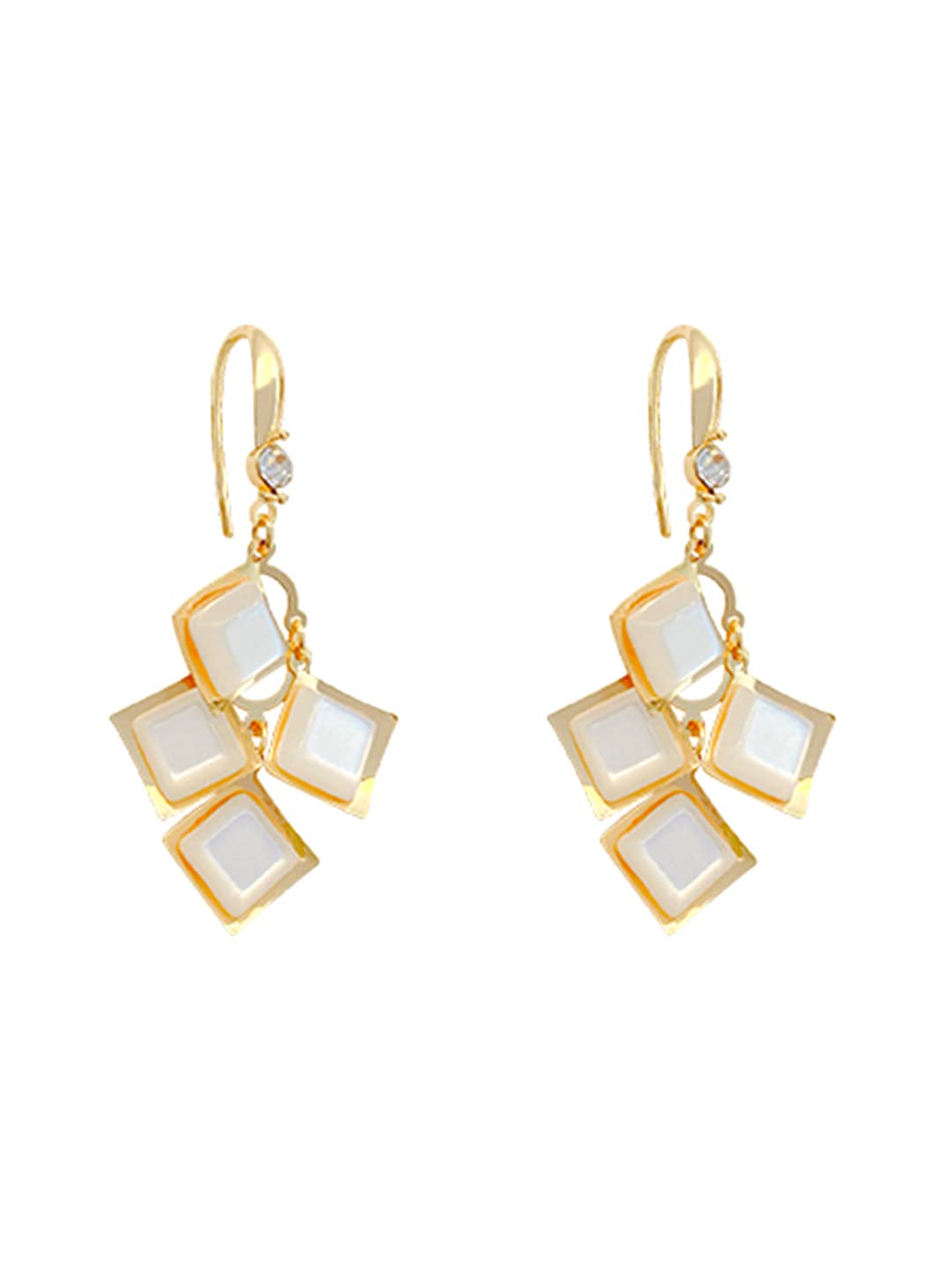 Yellow Chimes polished alloy earrings - Christmas gift Idea