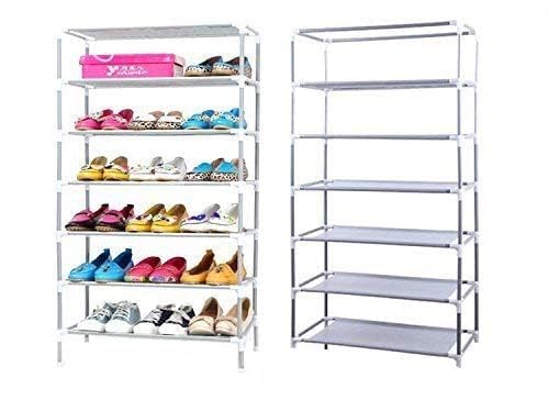 Pack of 2: Foldable Shoe Rack | 6 Non-Woven Shelves | Space-Saving Storage Organizer | Color: Purple