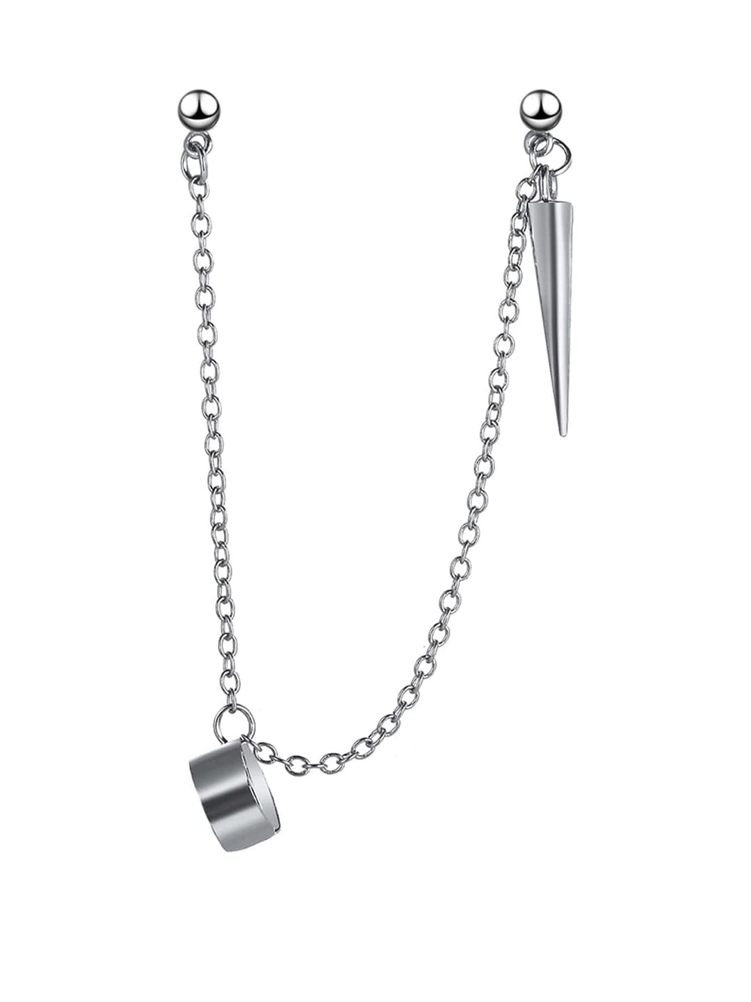 Silver tassel ear cuffs - eye-catching outfit enhancer
