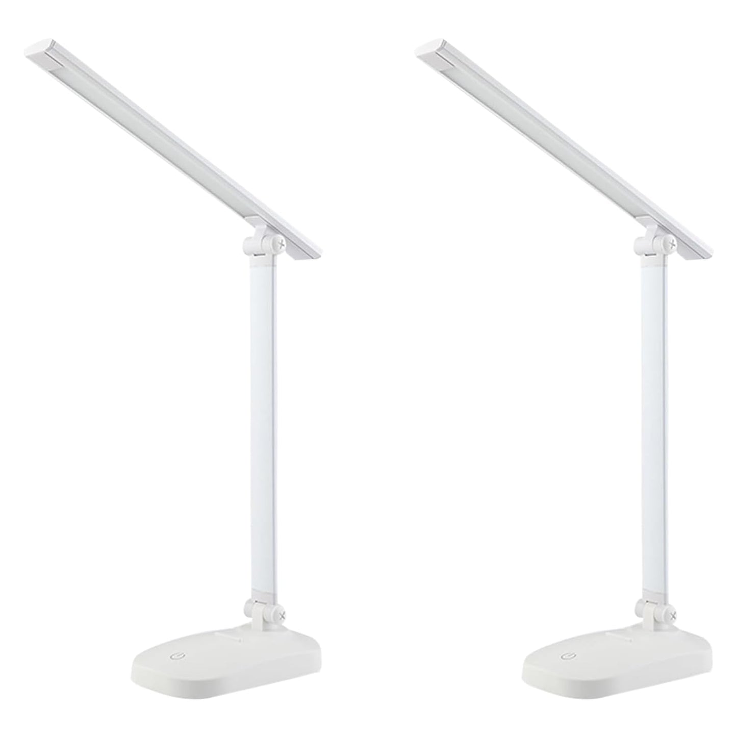 Pack of 2: Folding Mobile Phone Stand Lamp with White Light & USB Plug-in | LED Table Lamp | Color: White