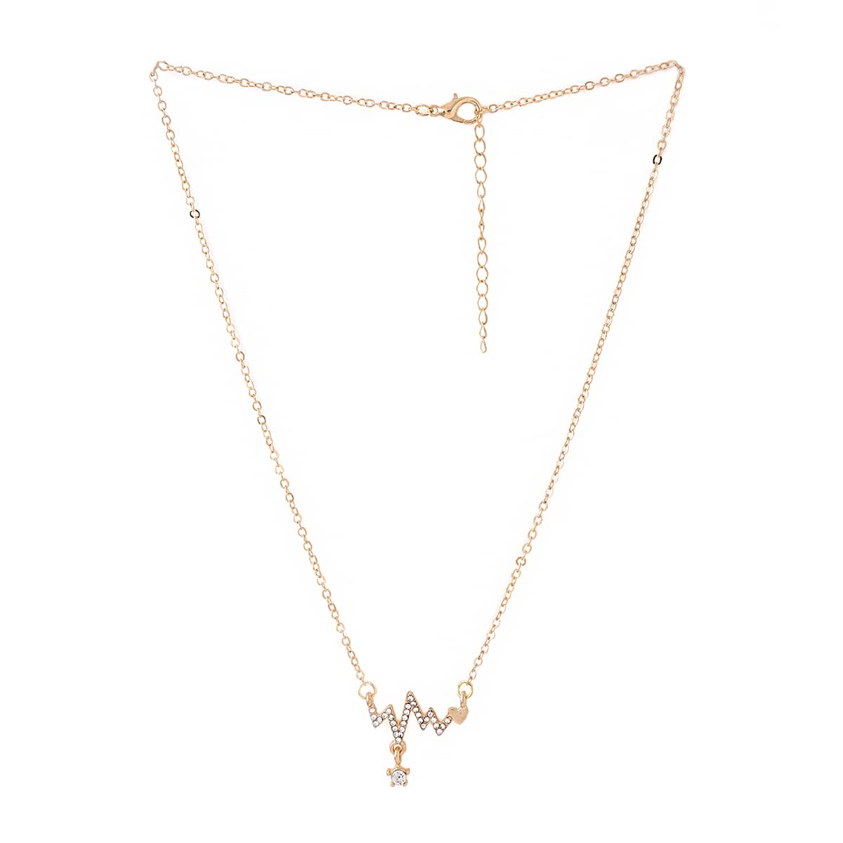 Yellow Chimes women's heart beat necklace - Stylish casual wear