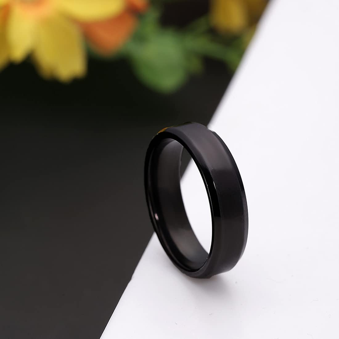 Yellow Chimes Elegant Band Ring Set - Anniversary gift