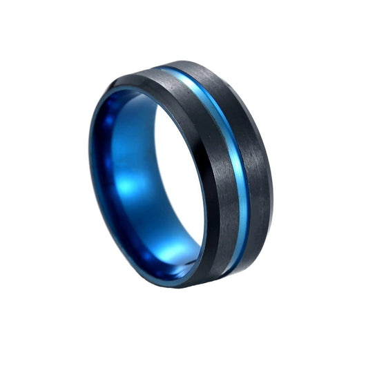 Yellow Chimes elegant stainless steel ring - sophisticated men's accessory.
