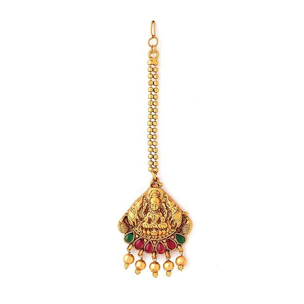 Yellow Chimes Temple Jewellery Set - Elegant party wear