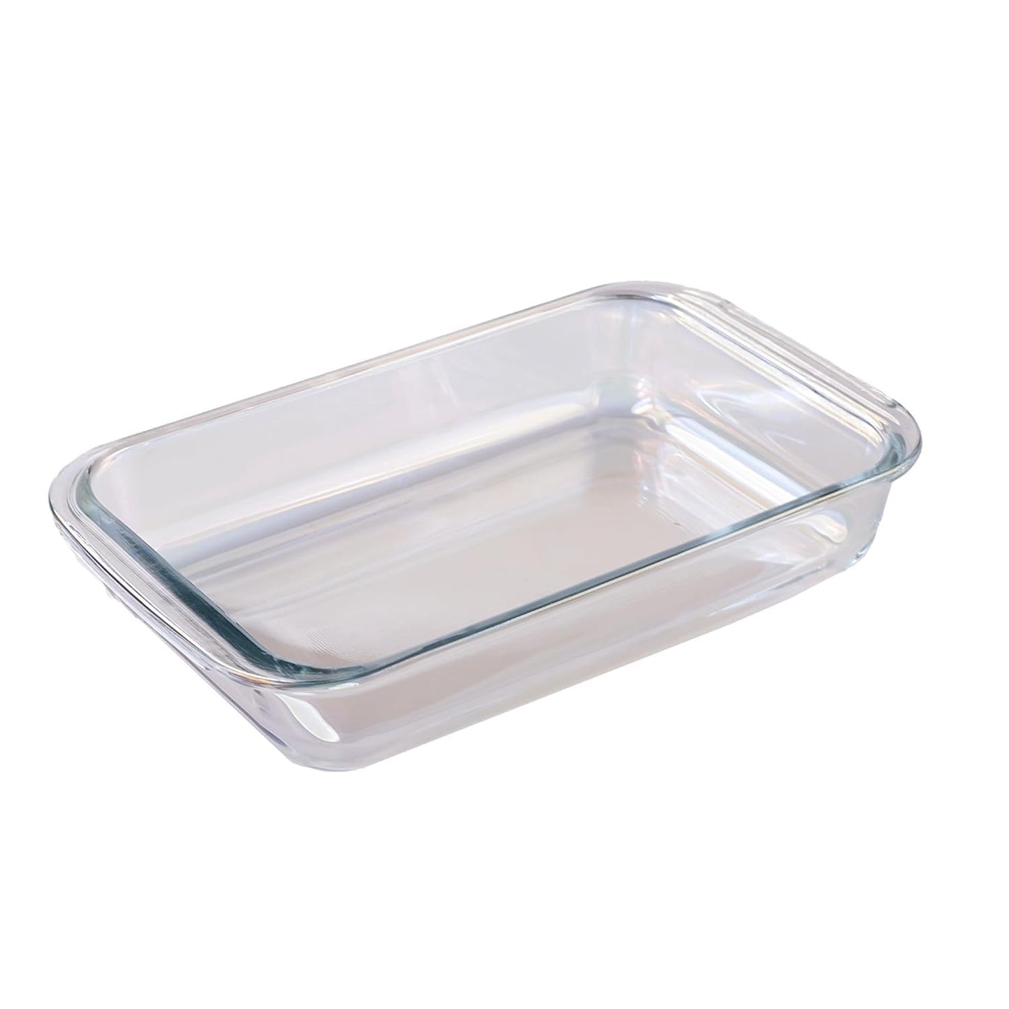 Kuber Industries 3000 ml Borosilicate Glass Baking Tray | Transparent Microwave Oven Safe Utensils | Rectangular Bread Moulds for Baking | Dishwasher & Freezer Safe | Multipurpose use Serving Tray