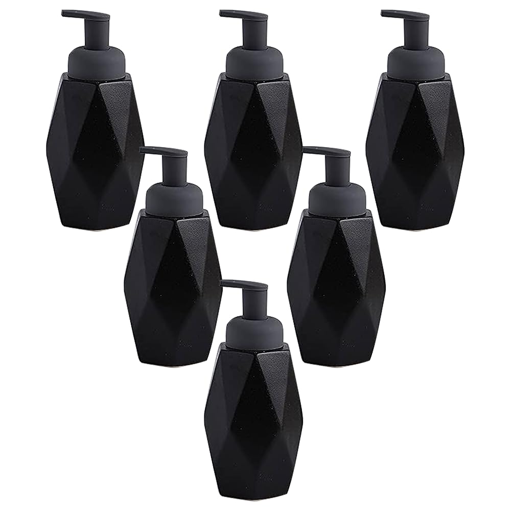 The Better Home Ceramic Foam Soap Dispenser 400ML (6Pcs) Foam Soap Dispenser for Bathroom | Soap Dispenser Set | Soap Dispenser for Kitchen | Hand Soap Dispenser | Foam Soap Dispenser for Wash Basin