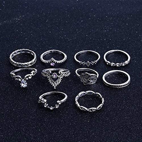 Yellow Chimes women jewelry - elegant silver plated knuckle rings