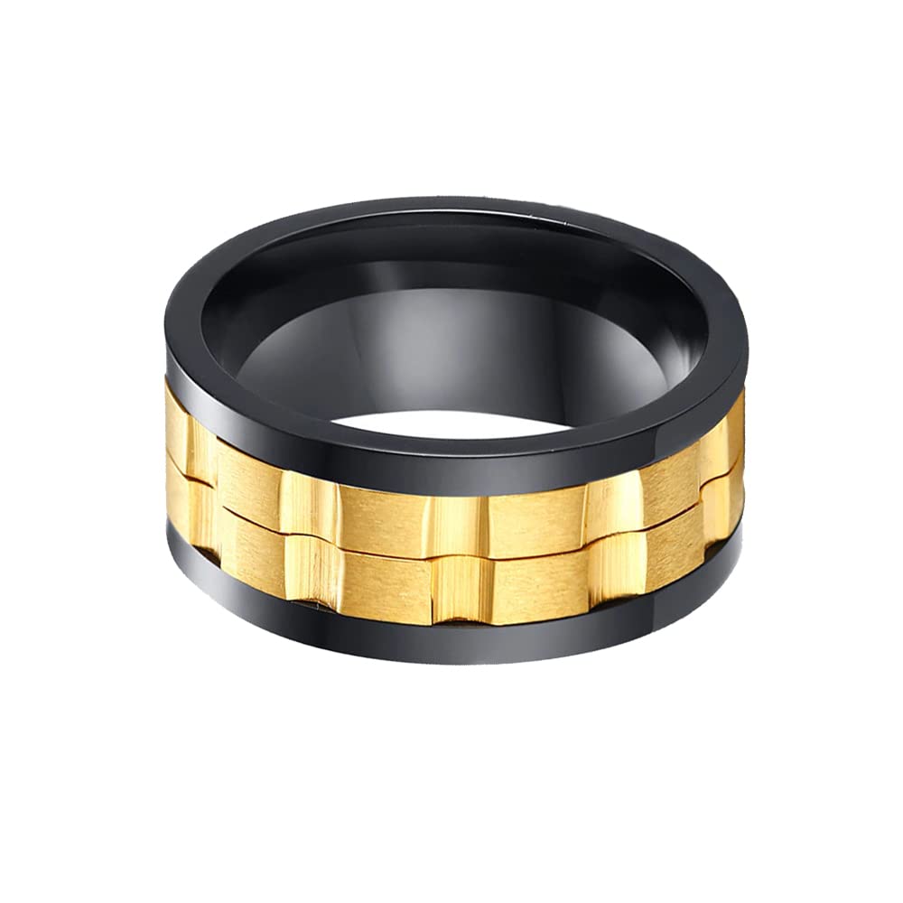 Yellow Chimes polished spinner ring - Durable and comfortable
