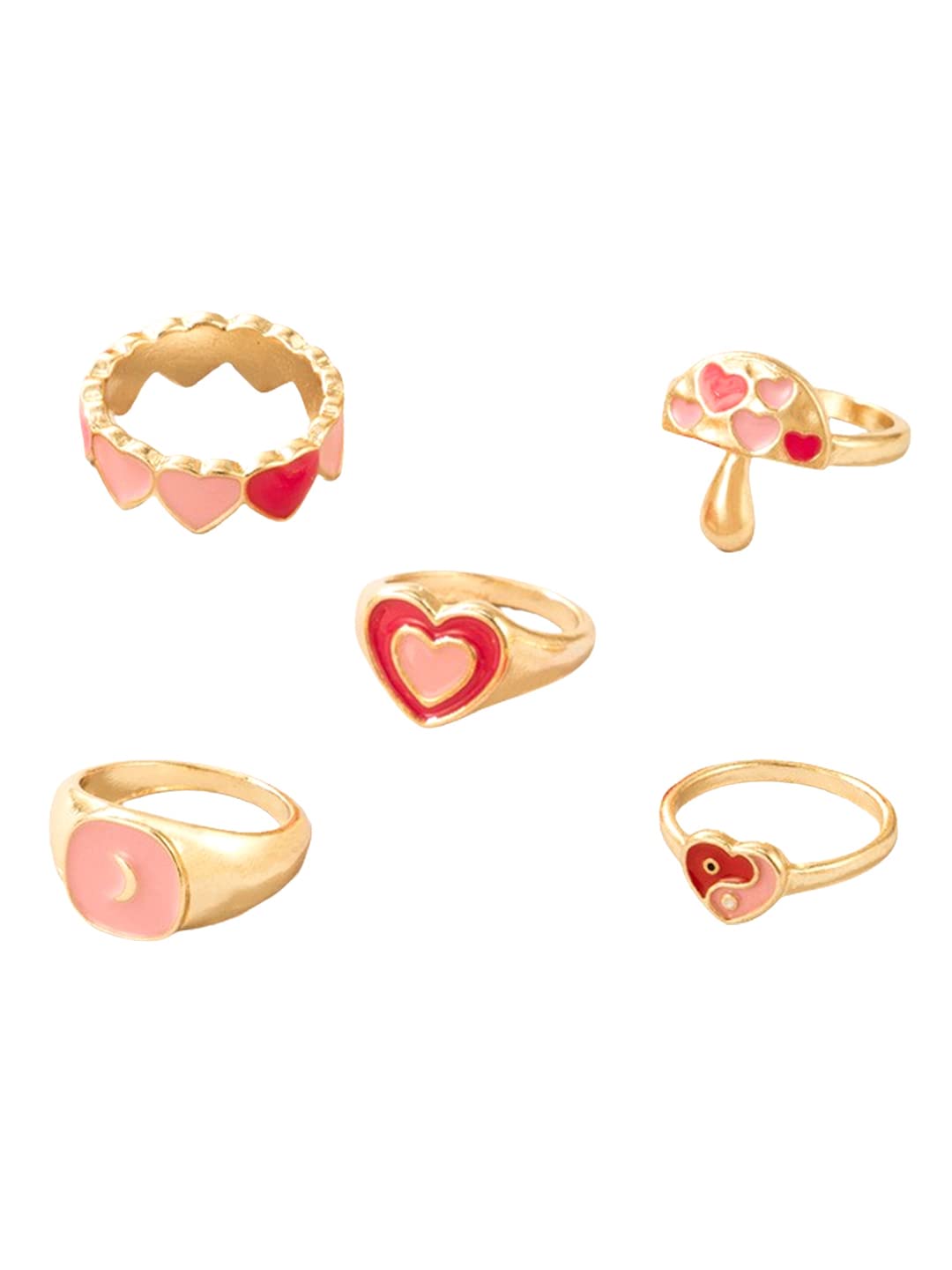 Yellow Chimes stackable rings - enhance your outfit