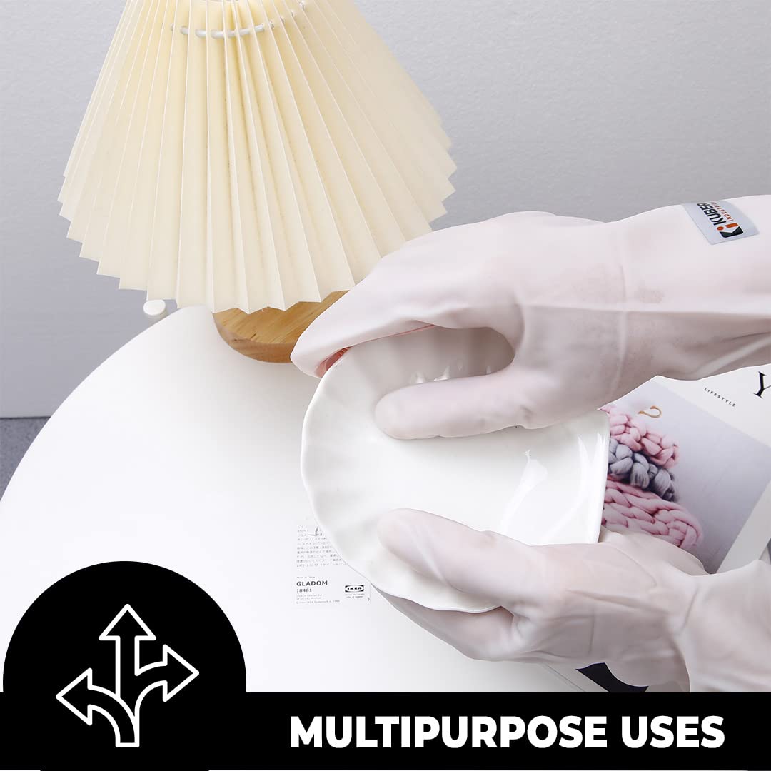 Kuber Multi-Purpose Silicon Gloves - Bathroom Cleaning Use