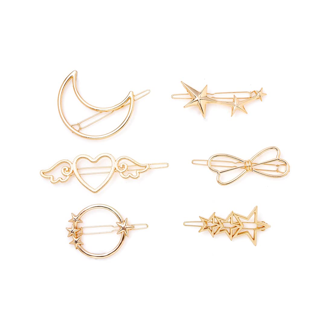 Yellow Chimes gold-plated hair clips - special occasions