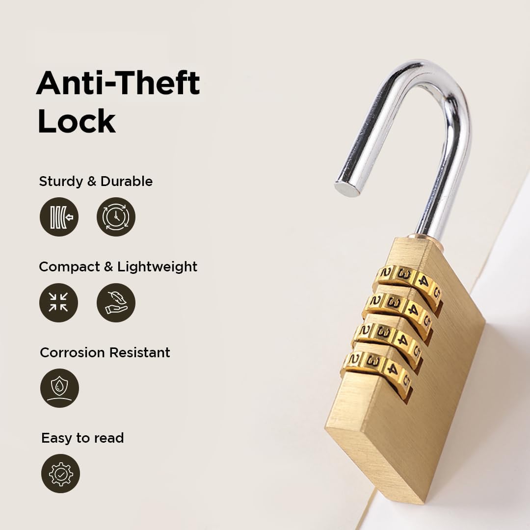 Kuber Industries 4 Digit Lock - Securing Luggage