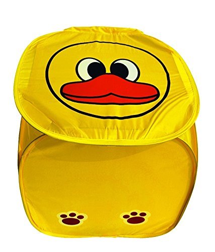 Square Laundry Bag/Basket - Portable, Washable, Modern Design | Handle Included | Standard Size | Multicolour