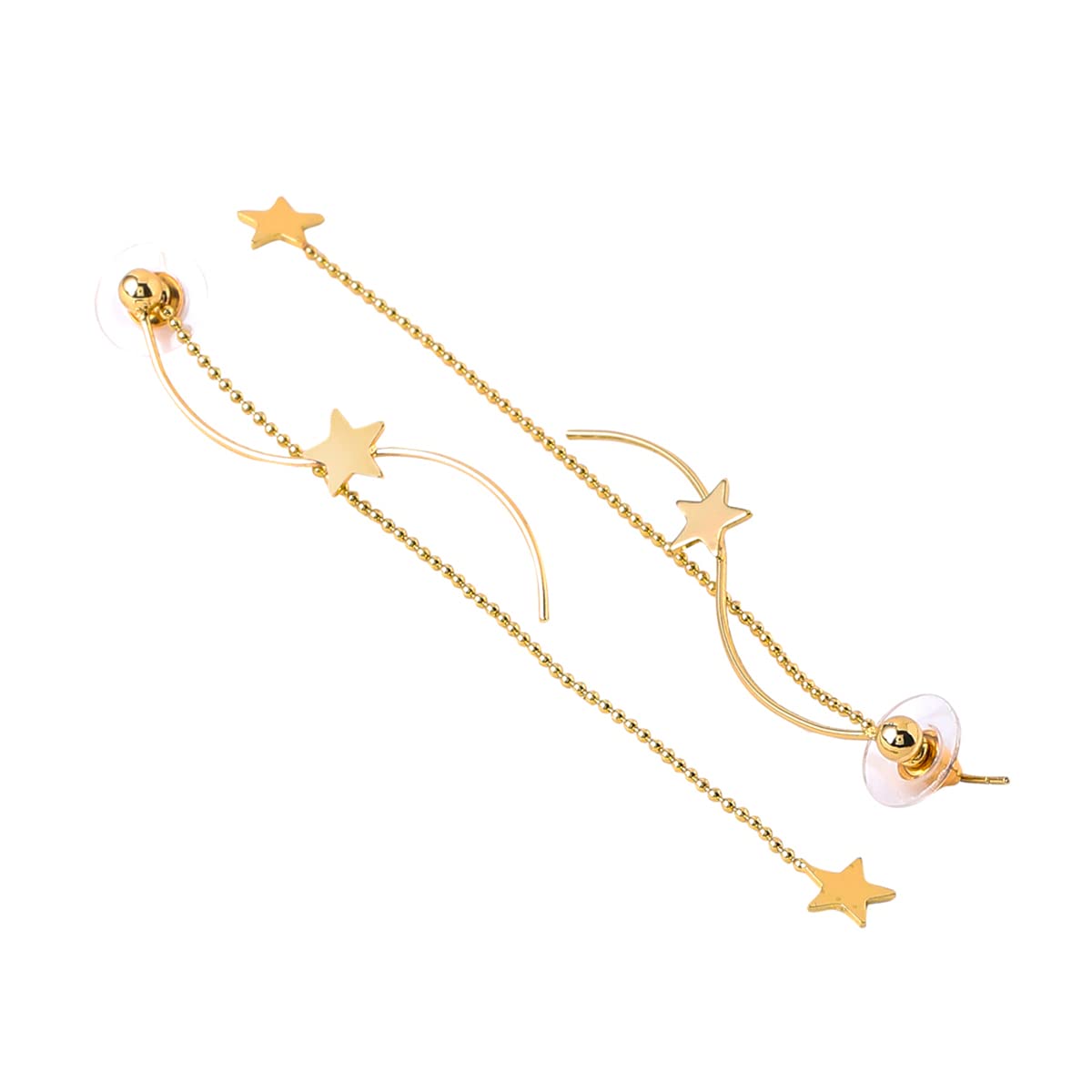 Yellow Chimes earrings - Unique star design
