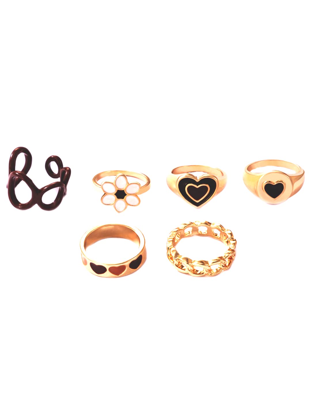 Unwind Gold Enamel Ring - Fashionable Gift for Her