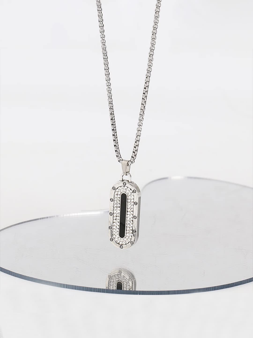 Yellow Chimes silver plated necklace - trendy gift for him