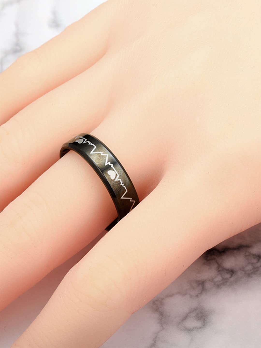 Yellow Chimes couple rings - Romantic gift for her