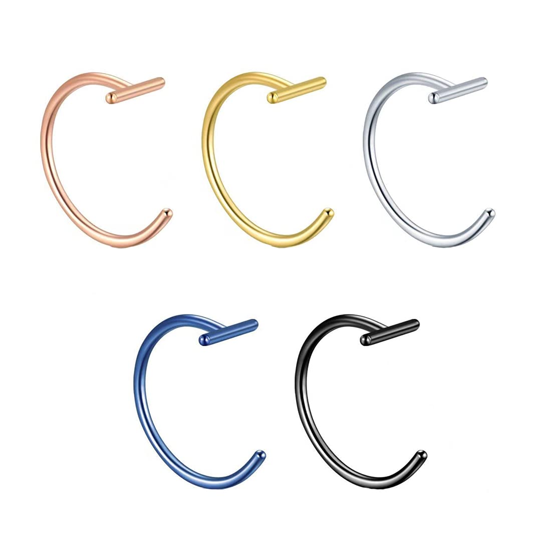 Yellow Chimes Non Piercing Nose Pins - Stylish addition to casual outfits